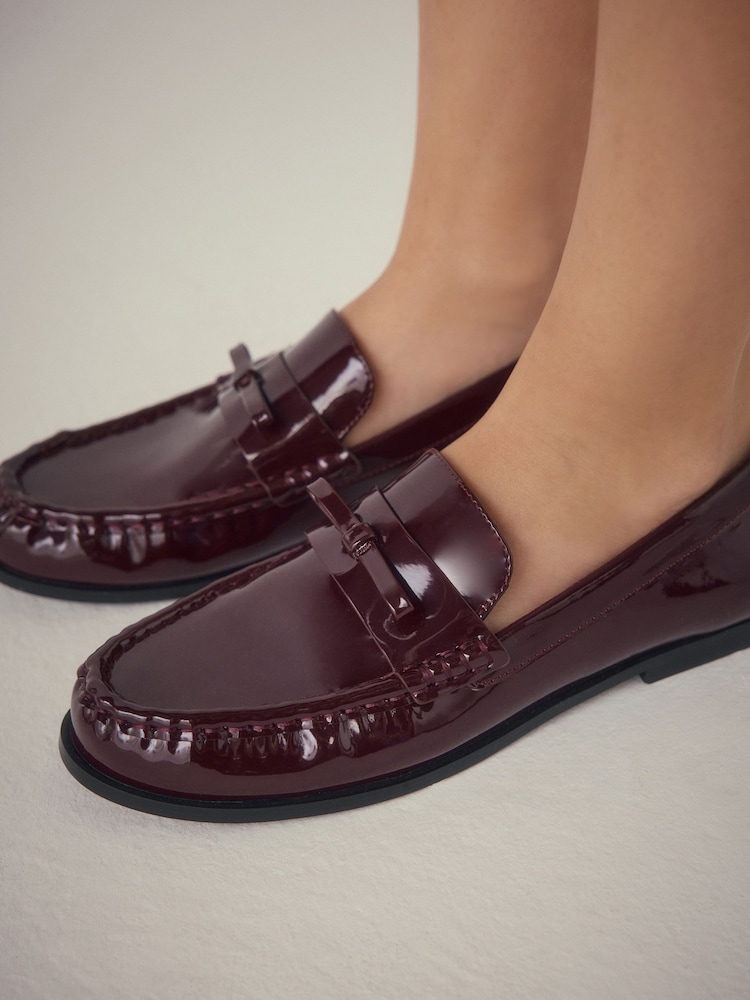 Rouge bordeaux - Mocassins à bout froncé Forever Comfort® Nœud détail - Image 11 de 11