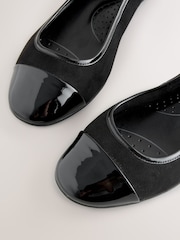 Black Forever Comfort® Toe Cap Ballerina Shoes - Image 5 of 5