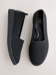 Black Forever Comfort® Knitted Slip On Shoes - Image 1 of 10