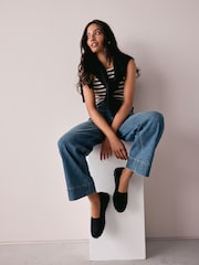 Black Forever Comfort® Knitted Slip On Shoes - Image 10 of 10