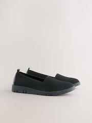 Black Forever Comfort® Knitted Slip On Shoes - Image 2 of 10