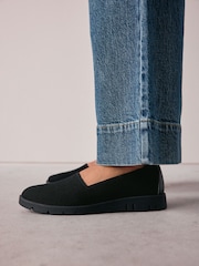 Black Forever Comfort® Knitted Slip On Shoes - Image 6 of 10