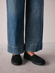 Black Forever Comfort® Knitted Slip On Shoes - Image 8 of 10