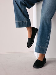 Black Forever Comfort® Knitted Slip On Shoes - Image 9 of 10