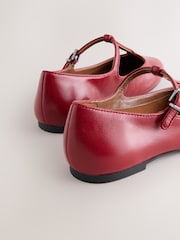 Red Forever Comfort® Leather T-Bar Ballerinas - Image 9 of 9