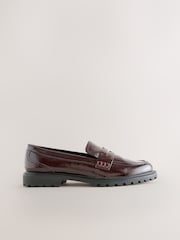 Rojo burdeos - Forever Comfort® Patent Chunky Loafers - Imagen 3 de 9