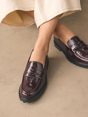 Rojo burdeos - Forever Comfort® Patent Chunky Loafers - Imagen 8 de 9