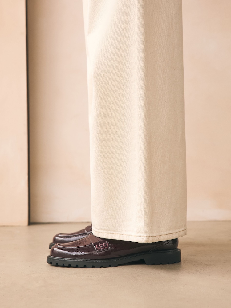 Rojo burdeos - Forever Comfort® Patent Chunky Loafers - Imagen 9 de 9