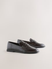 Chocolate Brown Forever Comfort® Round Toe Penny Loafers - Image 2 of 5