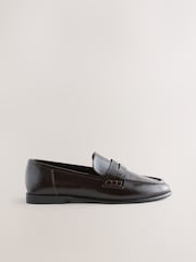 Chocolate Brown Forever Comfort® Round Toe Penny Loafers - Image 3 of 5