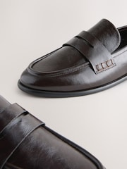 Chocolate Brown Forever Comfort® Round Toe Penny Loafers - Image 4 of 5