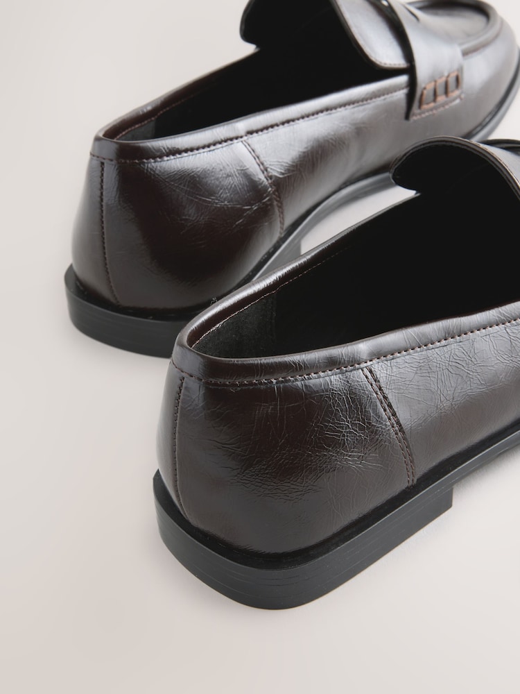 Chocolate Brown Forever Comfort® Round Toe Penny Loafers - Image 5 of 5