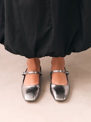 Pewter Forever Comfort® Square Toe Mary Jane Shoes - Image 1 of 9
