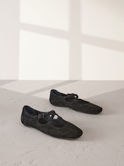 Black Signature Premium Leather Mary Jane Studded Shoes - Image 2 of 6