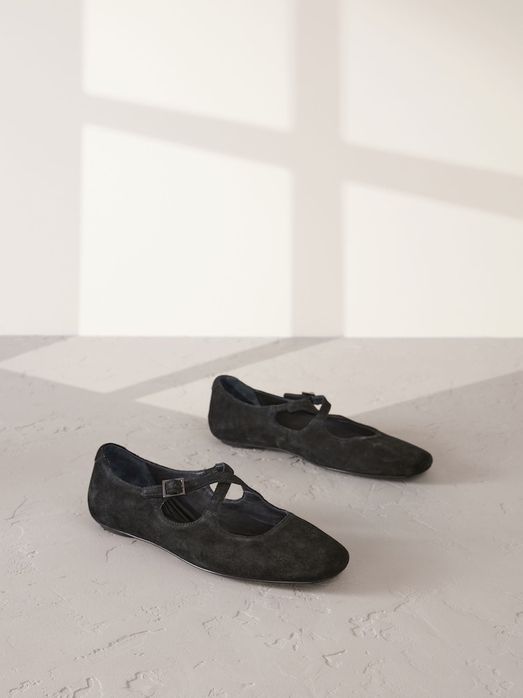 Black Signature Premium Leather Mary Jane Studded Shoes - Image 2 of 6