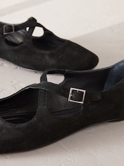 Black Signature Premium Leather Mary Jane Studded Shoes - Image 5 of 6