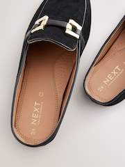 Negro - Forever Comfort® Leather Hardware Trim Detail Loafer Mules - Imagen 5 de 5