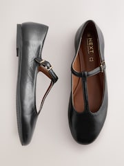 Negro - Forever Comfort® Leather T-Bar Mary Jane Shoes - Imagen 1 de 13
