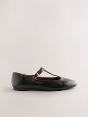 Negro - Forever Comfort® Leather T-Bar Mary Jane Shoes - Imagen 3 de 13