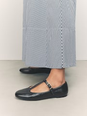 Negro - Forever Comfort® Leather T-Bar Mary Jane Shoes - Imagen 7 de 13