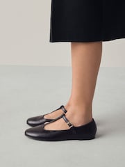 Rojo burdeos - Forever Comfort® Leather T-Bar Mary Jane Shoes - Imagen 10 de 11