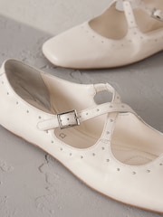 Bone Signature Premium Leather Mary Jane Studded Shoes - Image 4 of 7