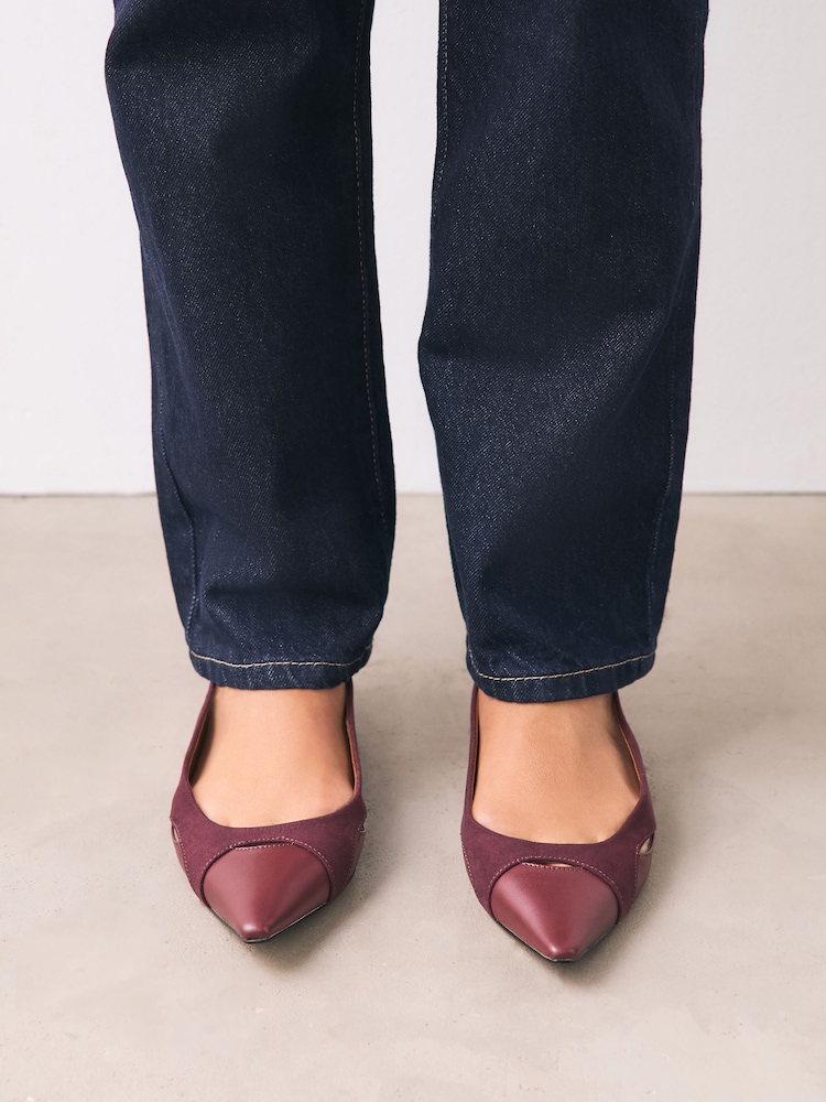Rojo baya - Forever Comfort® Pointed Toe Slingback Shoes - Imagen 1 de 8