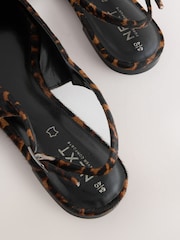Leopard Forever Comfort® Premium Leather Pointed Toe Hardware Slingback Shoes - Image 10 of 10