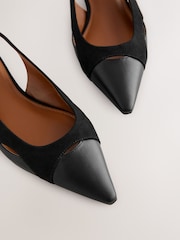 Schwarz - Forever Comfort® Pointed Toe Slingback Shoes - Bild 5 von 6