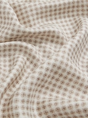 Reiss Oatmeal Giulio Silk Medallion-Print Pocket Square - Image 4 of 5
