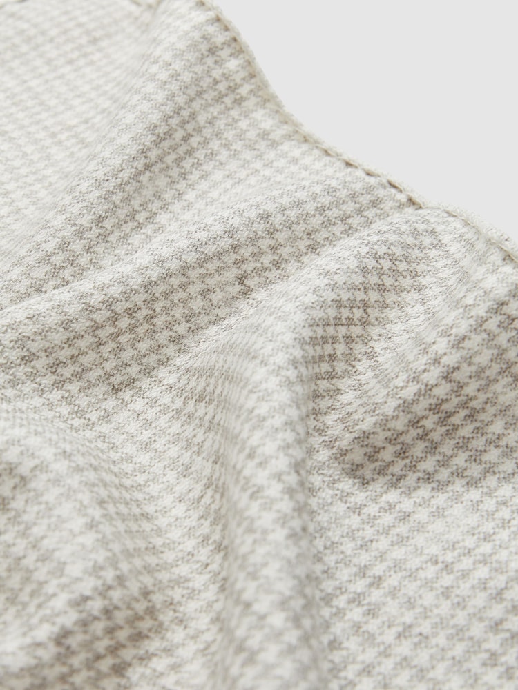 Reiss Oatmeal Giulio Silk Medallion-Print Pocket Square - Image 5 of 5