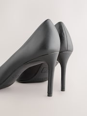 Black Extra Wide Fit Forever Comfort® Leather Mid Court Shoes - Image 4 of 5