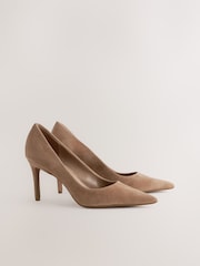 Camel Extra Wide Fit Forever Comfort® Leather Mid Court Shoes - Image 1 of 5