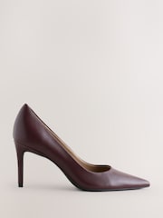 Burgundy Red Extra Wide Fit Forever Comfort® Leather Mid Court Shoes - Image 6 of 10