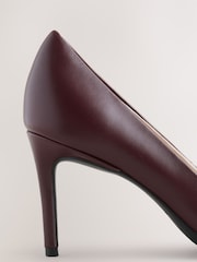 Burgundy Red Extra Wide Fit Forever Comfort® Leather Mid Court Shoes - Image 7 of 10
