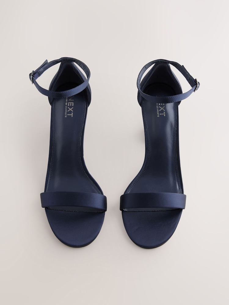 Navy Extra Wide Fit Forever Comfort® Block Heel Sandals - Image 2 of 5