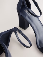Navy Extra Wide Fit Forever Comfort® Block Heel Sandals - Image 5 of 5