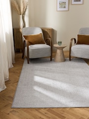 Grey Albie Texture Stripe Rug - Image 1 of 5