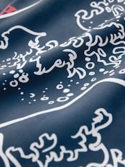Blue Hokusai License Printed Swim Shorts - Image 4 of 4