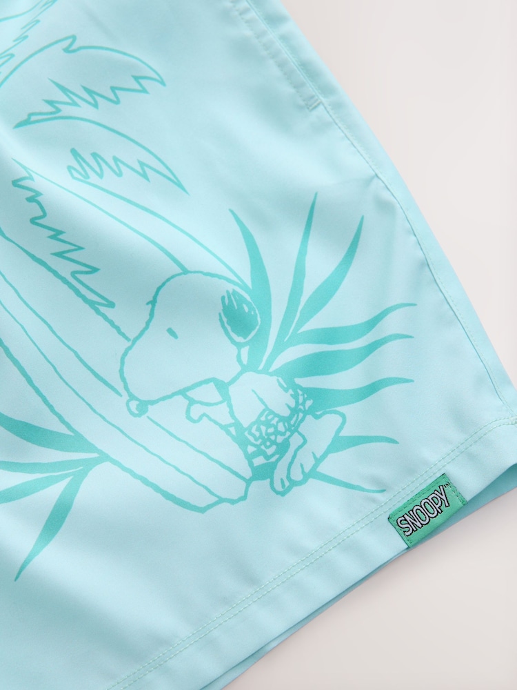 Green Snoopy License Printed Swim Shorts - Image 2 of 4