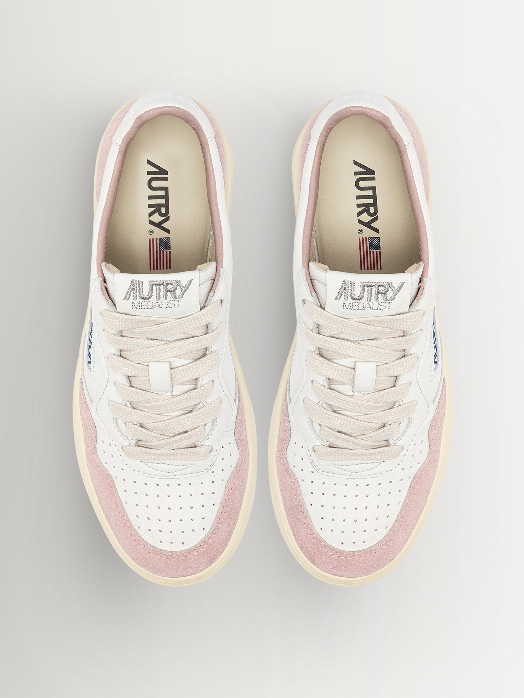 Buy AUTRY Pink Womens Medalist Low Trainers from the Next UK
