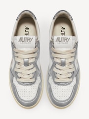 AUTRY Silver Womens Medalist Low Trainers - Image 4 of 6