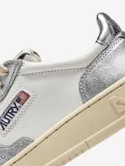 AUTRY Silver Womens Medalist Low Trainers - Image 6 of 6