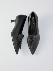 Negro - Forever Comfort® Premium Leather With Motionflex Point Toe Tassel Heels Loafers - Imagen 12 de 12