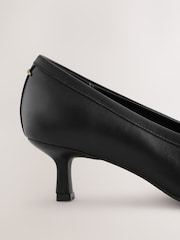 Black Forever Comfort® Premium Leather With Motionflex Point Toe Tassel Heels Loafers - Image 3 of 5