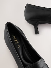Black Forever Comfort® Premium Leather With Motionflex Point Toe Tassel Heels Loafers - Image 5 of 5