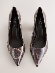 Snake Forever Comfort® Leather Block Court Heels - Image 6 of 9
