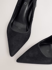 Black Forever Comfort® Leather Block Court Heels - Image 4 of 5