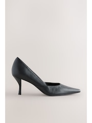 Black Forever Comfort® Leather Pointed Toe Heeled Court Shoes - Image 3 of 10