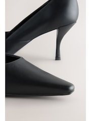 Black Forever Comfort® Leather Pointed Toe Heeled Court Shoes - Image 5 of 10